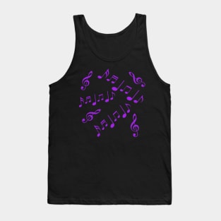 Purple Musical Notes Tank Top